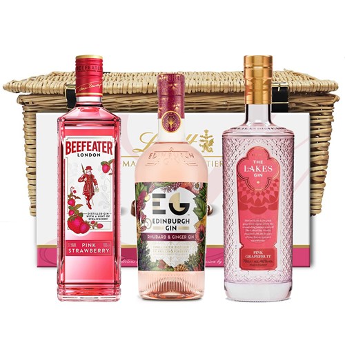 Pink Gin Family Hamper With Chocolates - Fast Shipping